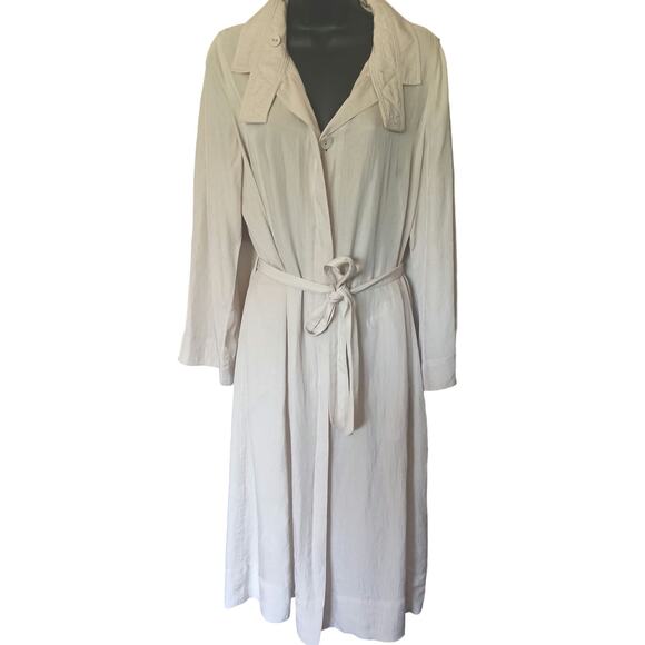 MNG Womens XSmall Cool Beige Lightweight Trench Belted Dress/Jacket - Picture 1 of 8